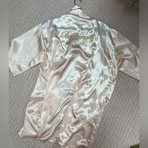Light pink bridesmaids robe